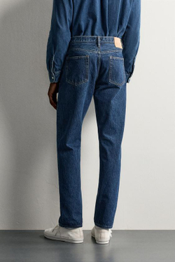 ZARA ДЖИНСЫ REGULAR FIT, ВЫЦВЕТШИЙ СИНИЙ
