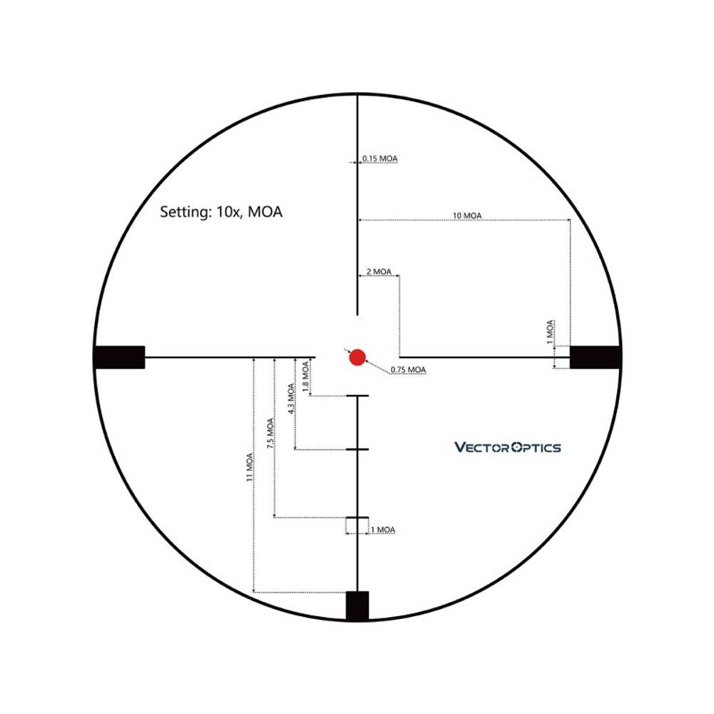 Оптический прицел Vector Optics Hugo 6-24x50 SFP (установка на Тигр, СВД, Вепрь 308 СОК-95 / Сетка VOI-10BDC / с подсветкой )