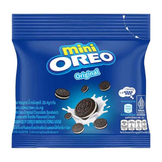 Печенье OREO Mini Original с какао начинкой и ванильным вкусом, 20,4 г (Индонезия)