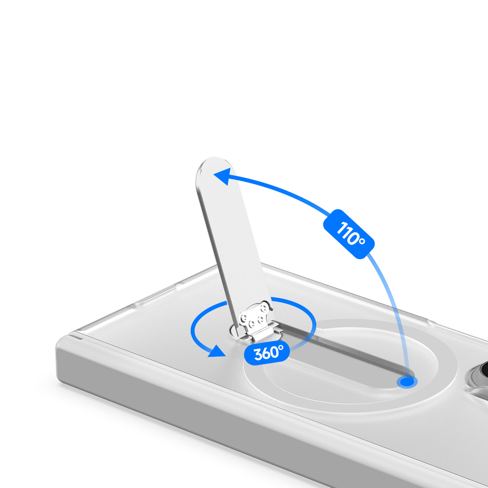 Противоударный чехол серого цвета с MagSafe и поворотной подставкой для Samsung Galaxy Z Fold 8 Ultra, серия Kind Series Case от Dux Ducis