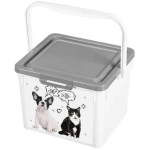 Контейнер для корма с декором lucky pet 5,3л Серый