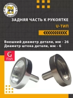 Задняя часть к рукоятке , U-тип, 24x5.0 мм
