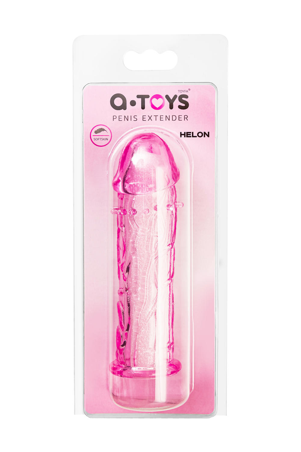 Насадка на пенис A-Toys by TOYFA Helon, TPE, розовый, 12,5 см