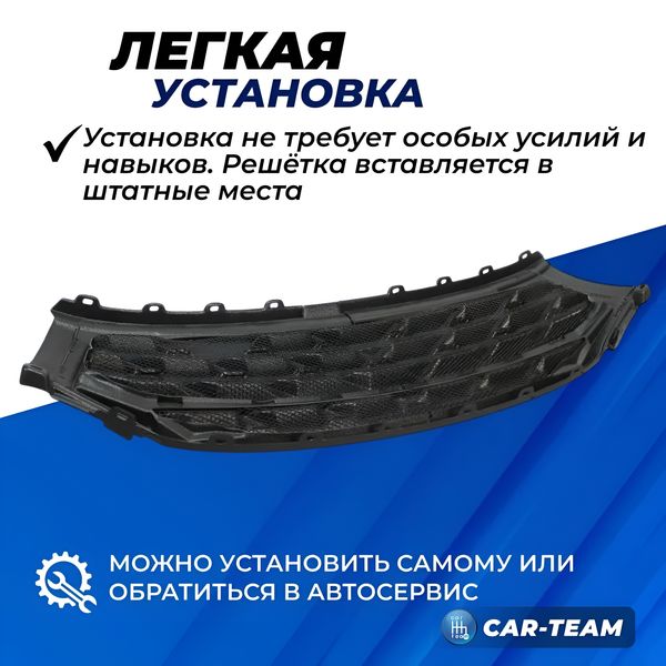 Решетка радиатора Лада X-Ray, X-Ray Cross "Барс" с защитной сеткой, черный мат