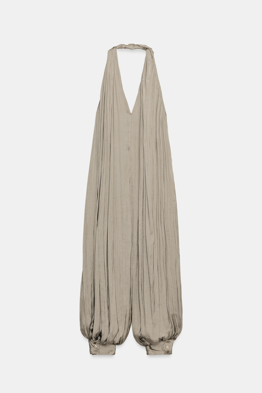 АТЛАСНЫЙ КОМБИНЕЗОН С ГОРЛОВИНОЙ ХАЛТЕР — ZW COLLECTION — ZARA