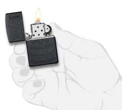 Зажигалка ZIPPO Tone on Tone Design с покрытием Black Matte (29989) 4