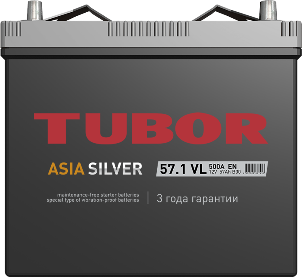 TUBOR Asia SILVER 6СТ-57 аккумулятор TUBOR Asia SILVER 6СТ-57 аккумулятор