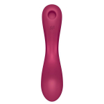 Малиновый вибромассажер 17,4см с вакуумной стимуляцией Satisfyer Curvy Trinity 1 insertable Air Pulse Vibrator Red