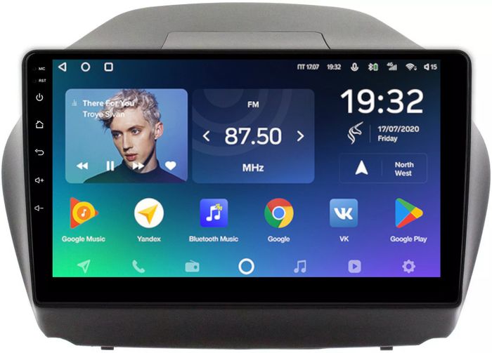 Магнитола для Hyundai iХ35, Tucson 2 2009-2015 (штатный усилитель) - Teyes CC2 PLUS монитор 10.1" QLED, Android 10, Быстрая, SIM-слот