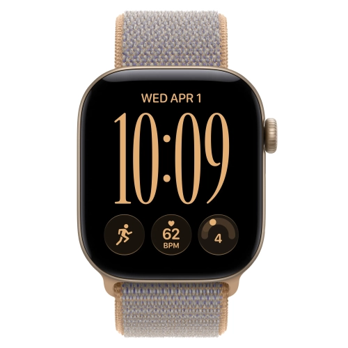 Умные часы Apple Watch Series 12 GPS, 42mm, Light Gold Aluminum Case with Chambray Blue Sport Loop