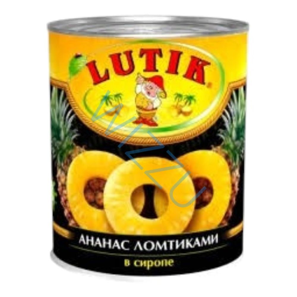 Ананас ломтиками в сиропе ж/б 3100мл*6шт Lutik
