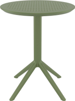 Стол пластиковый складной Siesta Contract Sky Folding Table Ø60, оливковый
