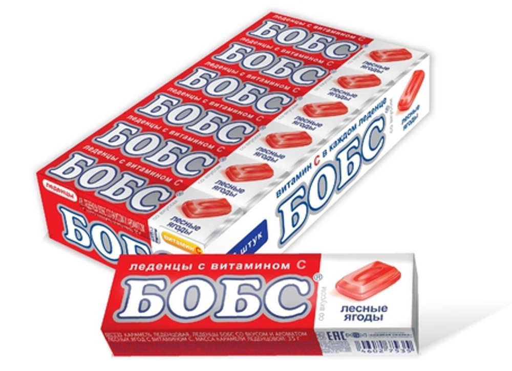 Леденцы БОБС лесные ягоды с витамином С 35гр*12шт (24бл)   BS-3-4