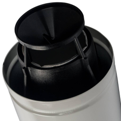 STOUT Элемент дымохода Ø60/100 конечный участок 830мм дымохода для горизонт. прохода через стену с о