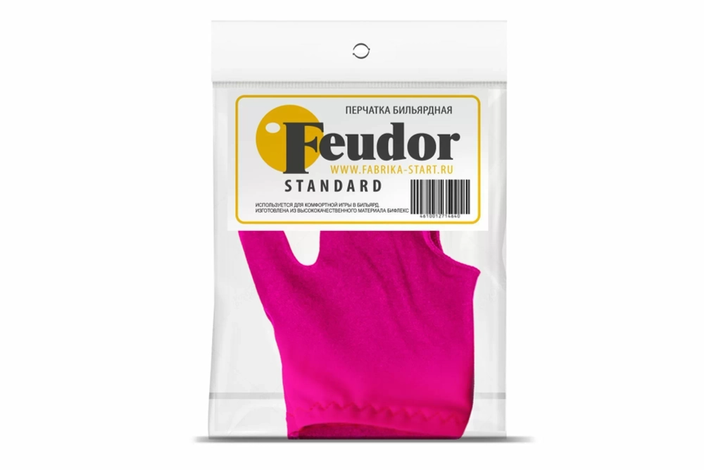 Перчатка-бильярдная Feudor Standard fuchsia S