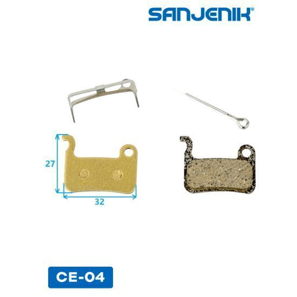 Колодки тормозные керамические Sanjenik CE-04 Ultron T10/T103, Halten RS-02, Dualtron 3, Kugoo ES3