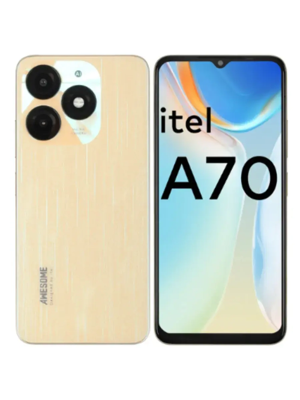 6,6" Смартфон Itel A70 4/256 ГБ A70 GOLD