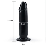 Черный анальный фаллоимитатор 9.25 King Sized Anal Dildo - 22,5 см. (Цвет: черный)