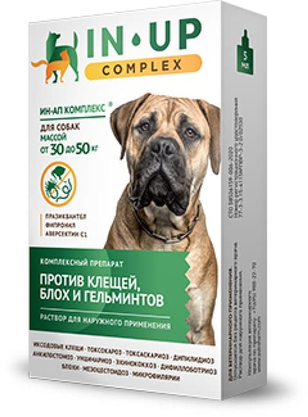 IN-UP COMPLEX Капли от блох, клещей и гельминтов для собак 30-50 кг