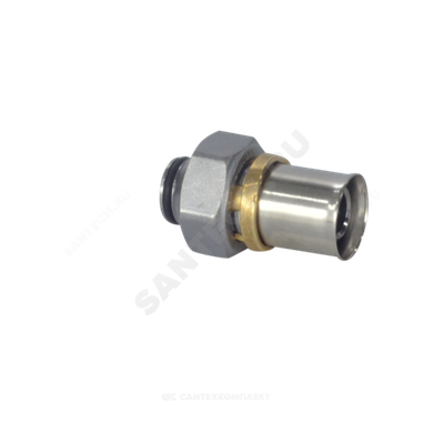 Соединитель для МП/PE-X труб латунь пресс Дн 16х1/2" под конус с накидной гайкой RM179E Giacomini RM179Y113
