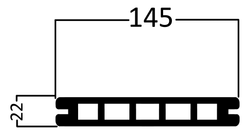 Доска террасная Classic 5 CO 145х22х2900 3d-Гладкая П-8 Венге