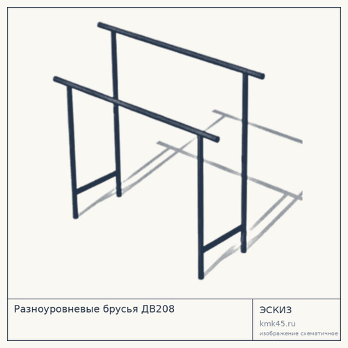 Разноуровневые брусья ДВ208