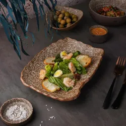 Блюдо прямоугольное 26*20 см h4,3 см Brown Crush Untouched Taiga P.L. Proff Cuisine [1]