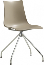 Стул пластиковый вращающийся Scab Design Zebra Technopolymer, хром, тортора