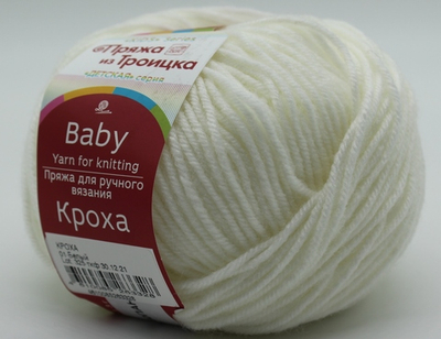 Пряжа "Кроха" 01 Белый