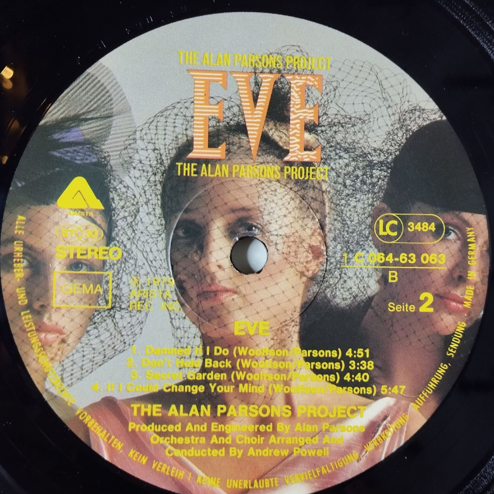 Винтажная виниловая пластинка LP The Alan Parsons Project Eve (Germany 1979) Winding Me Up