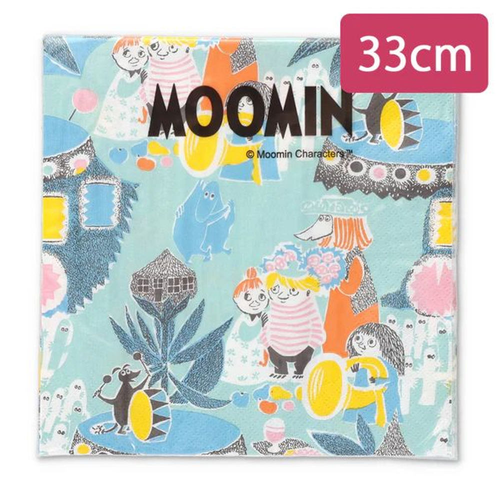 Салфетки бумажные Moomin, Сказка о муми-троллях, разноцветные 33х33 см, 20 салфеток (из Финляндии)