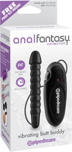 Мощный небольшой анальный массажер Vibrating Butt Buddy (Цвет: черный)