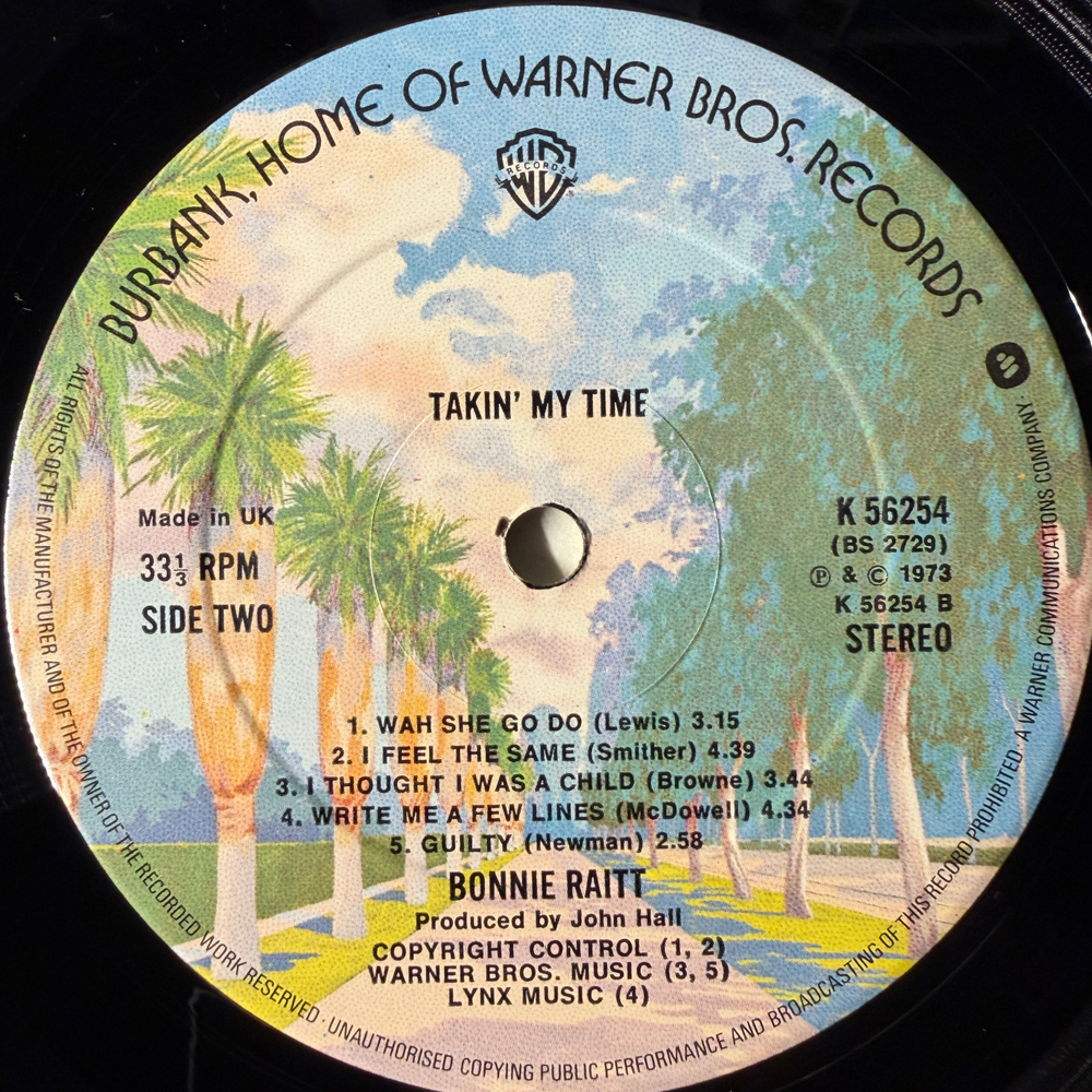 Bonnie Raitt ‎– Takin' My Time (Англия 1976г.)