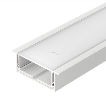 Профиль  с экраном SL-LINIA88-F-2500 WHITE+OPAL 2500x88x32 мм белый Arlight