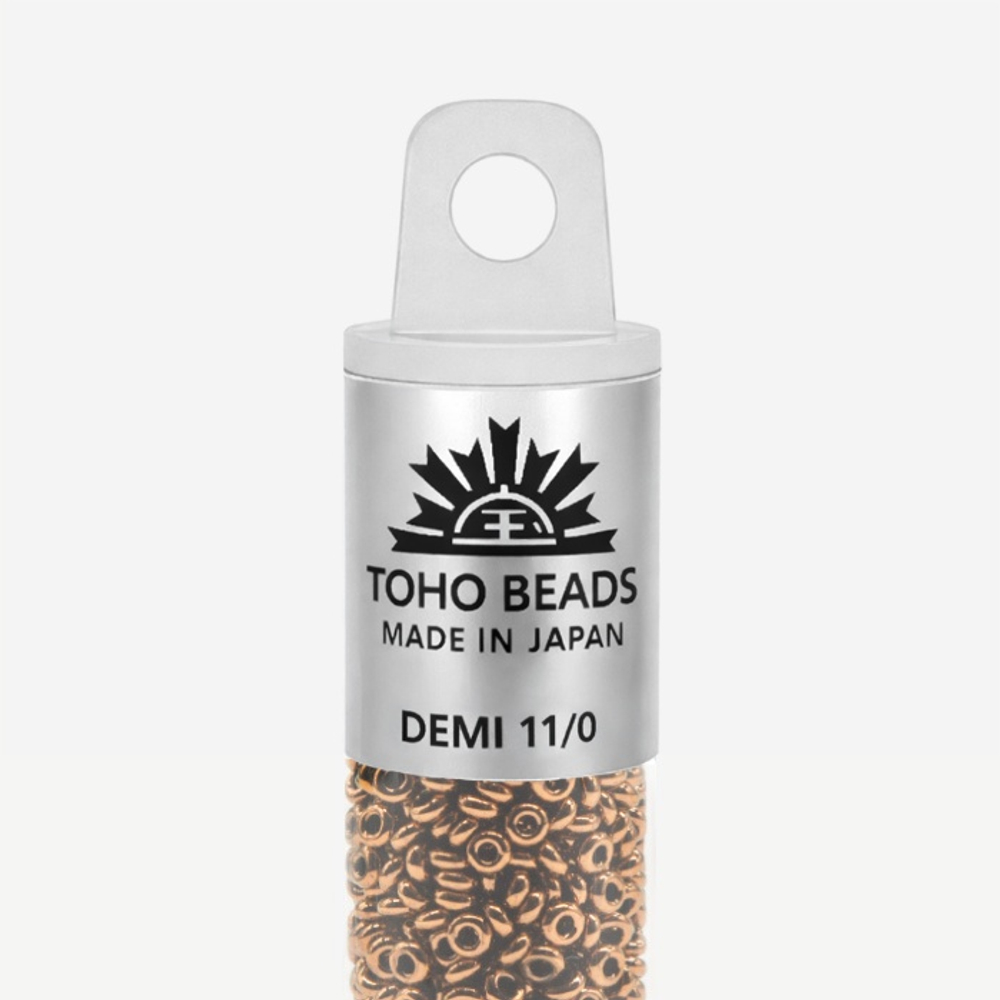 Японский бисер TOHO Demi 11/0 (№221), металлизированный, непрозрачный глянцевый