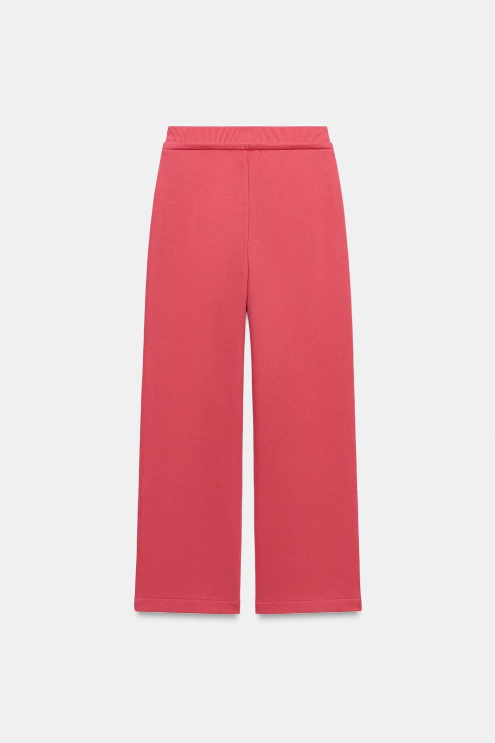 ZARA БРЮКИ ИЗ МЯГКОЙ ТКАНИ НА ШНУРКЕ, ТЕМНО-РОЗОВЫЙ