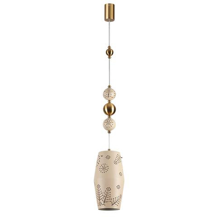 5444/1 PENDANT ODL_EX26 031 бежевый/античная бронза/металл/керамика Подвес E27 1*40W KARELIA