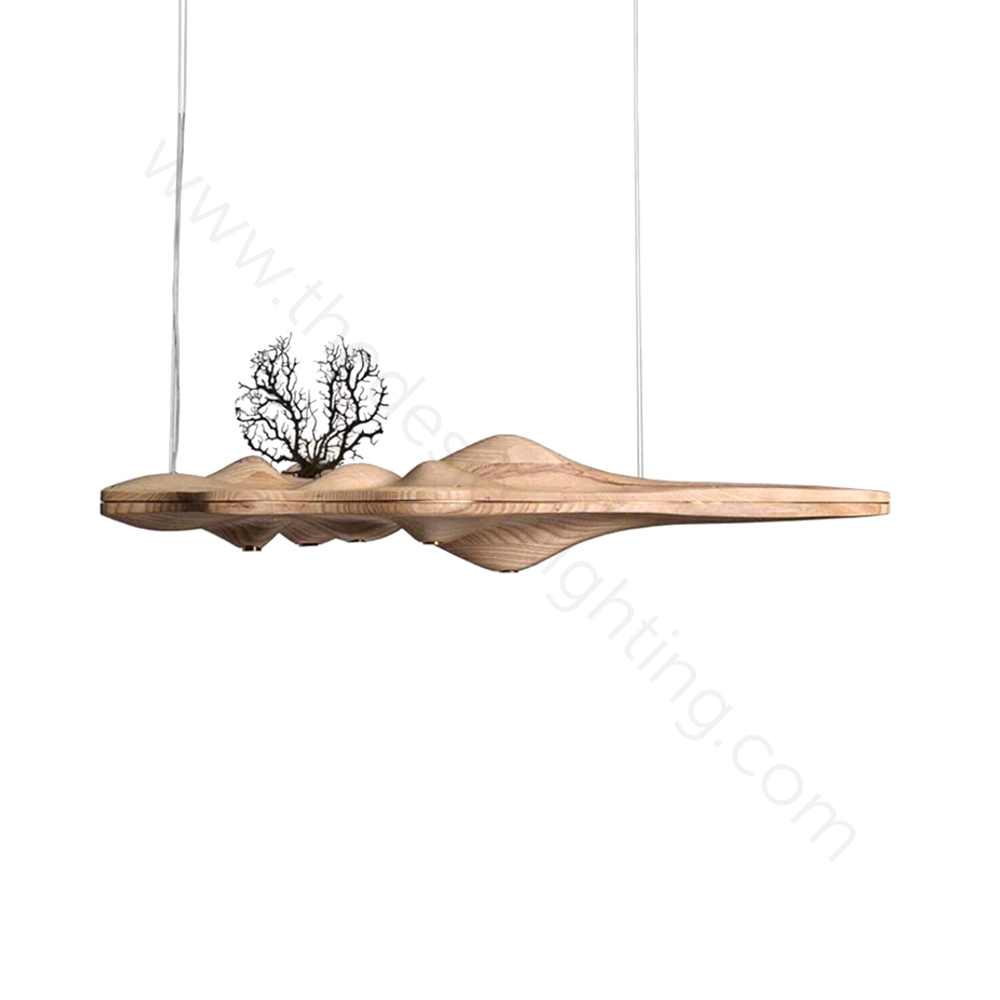 Pendant design lamp UFO  L80 (lightе Wood)