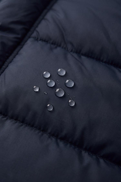 ZARA СТЕГАНАЯ КУРТКА С КАПЮШОНОМ WATER REPELLENT, МОРСКОЙ СИНИЙ