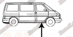 Порог правый Volkswagen Transporter T4 внутренний (Potrykus)