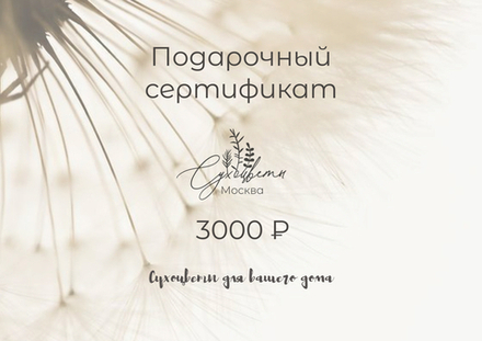 Подарочный сертификат 3 000 рублей