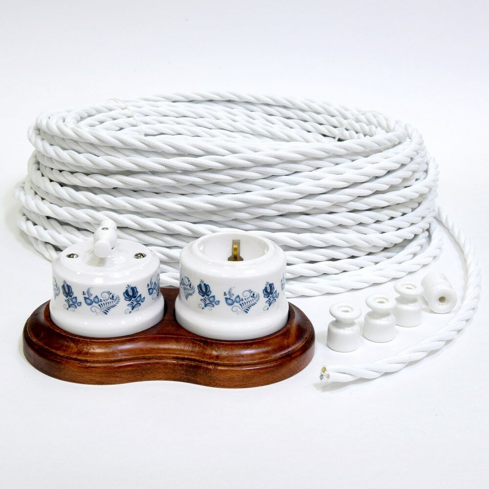 Витой ретро провод "Винтаж" Медный люкс, Lindas 62148 / 2х1,5