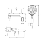 Смеситель для ванны Raglo R51.30.06, черный