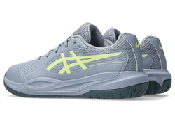 Детские теннисные кроссовки Asics Gel-Resolution X GS — серо-синий/фисташковый