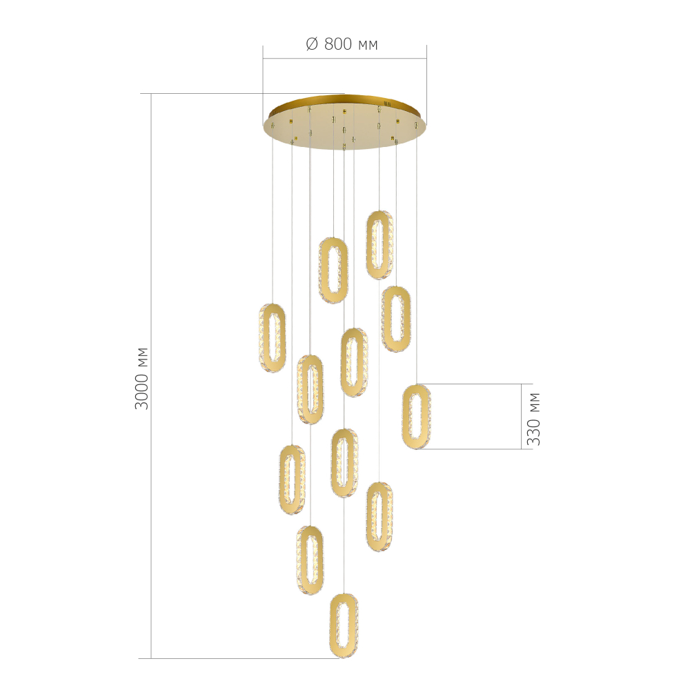 Светильник подвесной ALLUNGO LED 108W 3000K