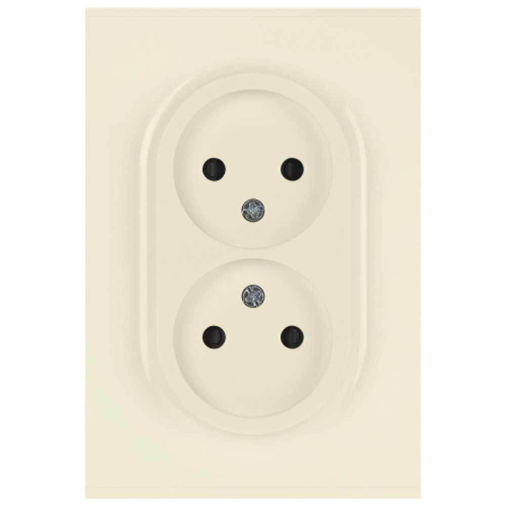 Розетка ЭРА Arktik 16-2107-02 без заземления двойная 2X2P 16А-250В слоновая кость | Эра Arktik