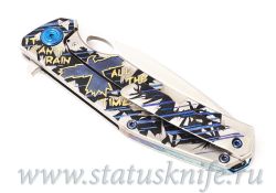 Нож TFK Stone Verso Crow M398 Mirror Titanium Carvingфотография - 9