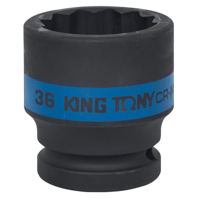 KING TONY (653036M) Головка торцевая ударная двенадцатигранная 3/4", 36 мм