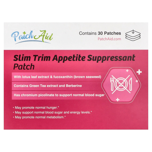 PatchAid, Slim Trim, патч для подавления аппетита, 30 шт.