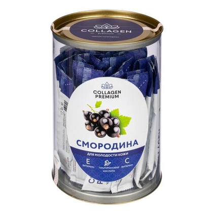 Туба Collagen Premium - Чёрная смородина (Стики)  31стик-пищевой  питьевой коллаген